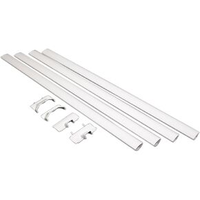 Legrand Wiremold CMK40 Cornermate 10 Foot 8 Piece Cord Cover Kit For Corners, Organizer for Wall, Holds Up to 3 Cords or Cables, White (1 Pack)