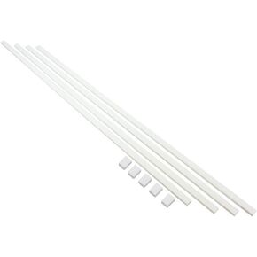 Cable Trunking Raceway 120" White Self-Adhesive Paintable Cord Management for TV, Speakers, and Computer Wires, Cable Raceway includes Junction Pieces, 1" x .625" x 120"