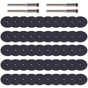 54PCS 32mm Abrasive Cutting Wheel Discs Fibreglass Reinforced Cutting Blade Set Black Double Mesh Cutting Blade Accessory for Screws Welds Plate