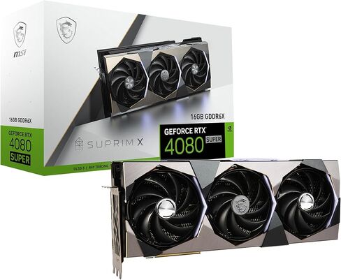 بطاقة رسومات MSI Gaming RTX 4080 SUPER 16G SUPRIM X (NVIDIA RTX 4080 SUPER، 256 بت، ساعة التعزيز: 2655 ميجاهرتز، 16 جيجابايت GDRR6X 23 جيجابت في الثانية، HDMI/DP، بنية Ada Lovelace) in Saudi Arabia
