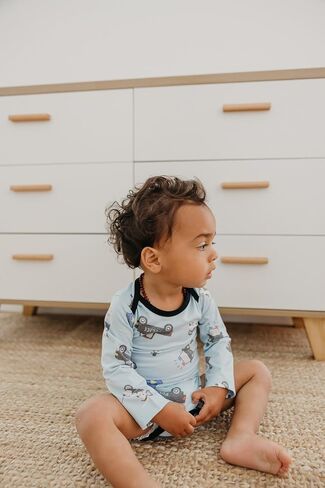 Copper Pearl Long Sleeve Bodysuit Baby: Ultra Soft Baby for Newborns, Boys, and Girls - Stylish, Comfortable, Overlap Shoulders, Premium Knit Fabric - 3-6 Months, Leo in Saudi Arabia
