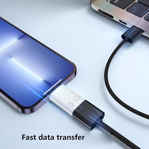 URANT USB A أنثى إلى Lightning Male، موصل محول من النوع C أنثى إلى Lightning ذكر متوافق مع iPhone14 13 12 11 iPod AirPods Type C محول محول، يدعم PD 10W/ نقل البيانات in Kuwait