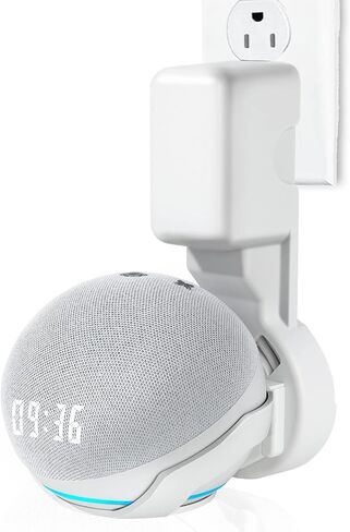 حامل يثبت على الحائط لجهاز Echo Dot 4th Gen، حامل شماعة لجهاز Echo Dot 4th Gen (أبيض) in Saudi Arabia