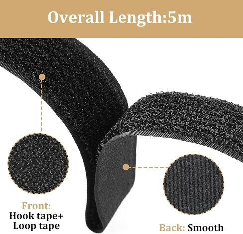 16Ft Adjustable Cable Straps with 25 Buckles, Hook and Loop Straps, Free Cut Length Cinch Strap, Fastening Cable Ties, Nylon Securing Cord Ties for Cable Tidy, Wire Management, Cord Organiser in Saudi Arabia
