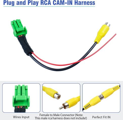 راديو كاميرا احتياطية RCA محول صالح لهوندا سوزوكي مصنع سيارة ستيريو RCA الأسلاك تسخير 5Pin أنثى عكس RCA موصل in Saudi Arabia