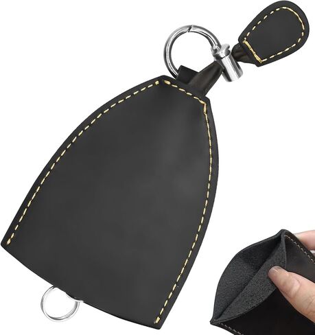 Winkkey - Protective Pull Out Key Case, Leather Car Key Case Creative Pull Out Key Case with Snap, Retro Winkey Key Holder Pouch Wink Key Pull Out Key Case, Pull Out Car Key Case with Rope (Black) in Saudi Arabia