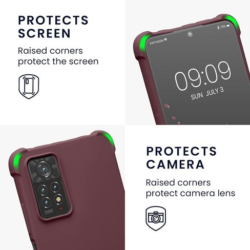 kwmobile Crossbody Case Compatible with Xiaomi Redmi Note 11 Pro/Note 11 Pro (5G) / Note 12 Pro (4G) Case - TPU Silicone Cover with Strap - Macchiato in Saudi Arabia