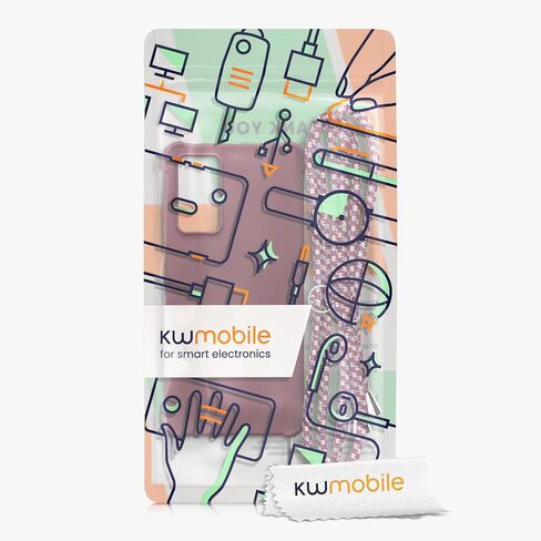 kwmobile Crossbody Case Compatible with Xiaomi Redmi Note 11 Pro/Note 11 Pro (5G) / Note 12 Pro (4G) Case - TPU Silicone Cover with Strap - Macchiato in Saudi Arabia