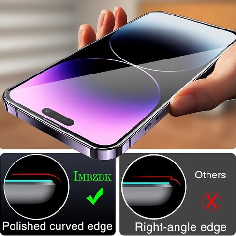 IMBZBK 3 Pack Screen Protector for iPhone 14 Pro with 3 Pack Camera Lens Protector Tempered Glass Accessories in Saudi Arabia