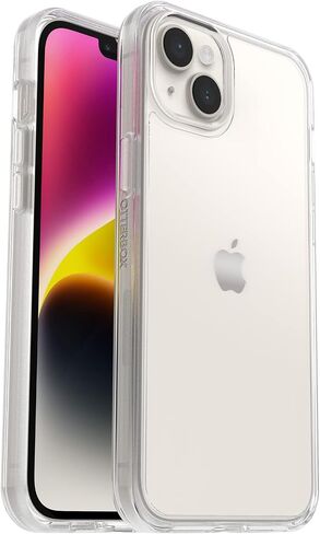 حافظة OtterBox iPhone 14 Plus Symmetry Series - شفافة، أنيقة للغاية، متوافقة مع الشحن اللاسلكي، حواف مرتفعة تحمي الكاميرا والشاشة in Saudi Arabia