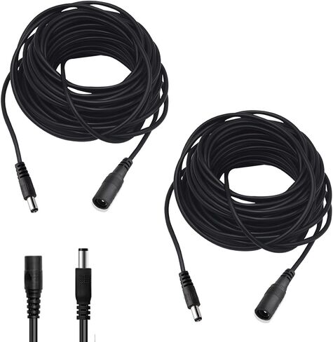 mxuteuk CCTV 2PCS 33FT(10M) Dc 12v 2.1mm x 5.5mm Power Extension Cable Compatible with 12V DC Adapter Cord,for CCTV Security Camera Standalone DVR IP Camera M-028-2PCS in Saudi Arabia