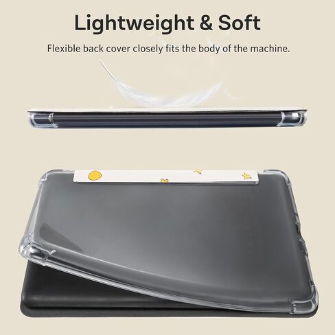 CoBak Case for Kindle Paperwhite (6.8" 11th Generation 2021 Released) & Paperwhite Signature Edition- New PU Leather Cover and Clear Soft Silicone Back Cover with Auto Sleep Wake Feature in Saudi Arabia