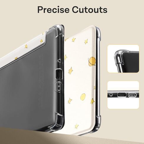CoBak Case for Kindle Paperwhite (6.8" 11th Generation 2021 Released) & Paperwhite Signature Edition- New PU Leather Cover and Clear Soft Silicone Back Cover with Auto Sleep Wake Feature in Saudi Arabia
