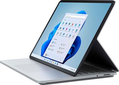 Microsoft Surface Laptop Studio 14.4-inch Touchscreen, 512GB SSD, i7, 16GB RAM with Windows 10 Pro (Core i7-11370H, Wi-Fi, GeForce RTX 3050 Ti, Latest Model) Platinum, ABR-00026 (Renewed) in Saudi Arabia