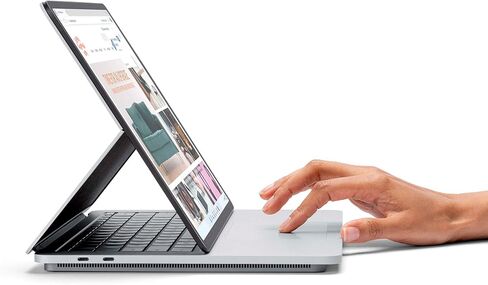 Microsoft Surface Laptop Studio 14.4-inch Touchscreen, 512GB SSD, i7, 16GB RAM with Windows 10 Pro (Core i7-11370H, Wi-Fi, GeForce RTX 3050 Ti, Latest Model) Platinum, ABR-00026 (Renewed) in Saudi Arabia