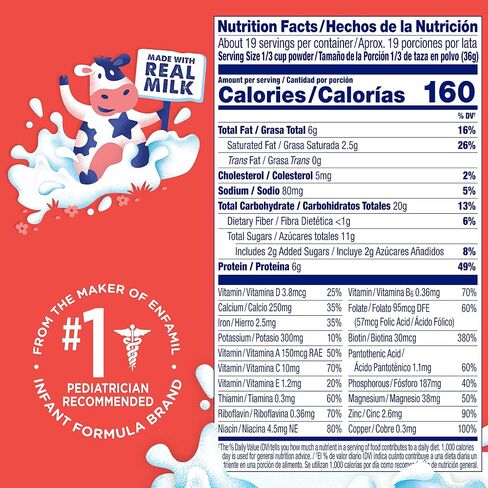 Enfagrow Toddler Next Step Toddler Milk Drink Powder, Natural Milk Flavor, 24 oz (Pack of 4) in Saudi Arabia