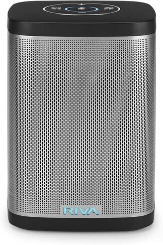 RIVA Upgraded Concert Wireless Smart Hi-Fi Speaker with Alexa Built-in, 6 Drivers, 50W, Voice Control, Multiroom Music System, Support Airplay 2, Spotify Streaming, Wi-Fi, Bluetooth (Black) in Saudi Arabia