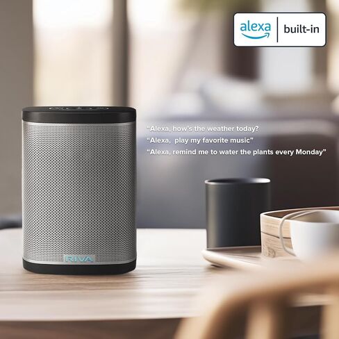 RIVA Upgraded Concert Wireless Smart Hi-Fi Speaker with Alexa Built-in, 6 Drivers, 50W, Voice Control, Multiroom Music System, Support Airplay 2, Spotify Streaming, Wi-Fi, Bluetooth (Black) in Saudi Arabia