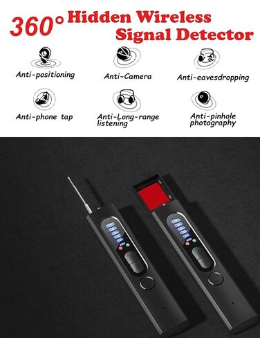 Hidden Camera Detector, 2024 Protable Anti-Spy camera Detector, RF Wireless Signal Scanner, GPS Tracker Detector for Travel, Hotel, Bathroom, Office, Car, 6 Levels Sensitivity in Saudi Arabia