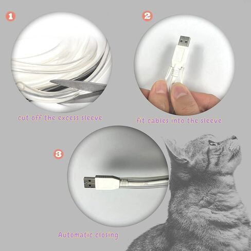 غطاء حماية للقطط والكلاب بطول 20 قدم لكابل USB وسلك الطاقة وكابل الصوت والفيديو، وغطاء سلك أنبوبي يمنع الحيوانات الأليفة من عض الأسلاك والتعرض للصعق بالكهرباء in Kuwait