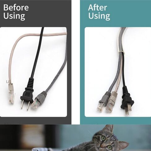 غطاء حماية للقطط والكلاب بطول 20 قدم لكابل USB وسلك الطاقة وكابل الصوت والفيديو، وغطاء سلك أنبوبي يمنع الحيوانات الأليفة من عض الأسلاك والتعرض للصعق بالكهرباء in Kuwait