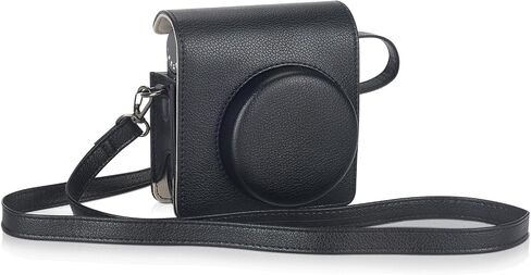 Instant Mini 99 Camera Protective Case for Fujifilm Instax Mini 99 Camera, Premium PU Leather Camera Bag Cover with Removable Adjustable Strap (Black) in Saudi Arabia