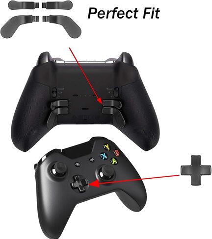 مجاديف تحكم Elite 5 في 1 لجهاز Xbox One Elite Series 2 مجاديف تحكم معدنية لسلسلة Xbox Elite 2 مجاديف تحكم أساسية مع D-Pad لمحول Xbox One Elite 1 (أسود) من النوع C in Saudi Arabia