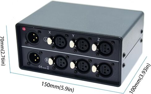No Noise No External Power 3 in 1 Out XLR Audio Selector Switch Balanced Audio Converter 3 Channel Splitter switcher Box 3-Way Stereo Passive Select Switcher in Saudi Arabia