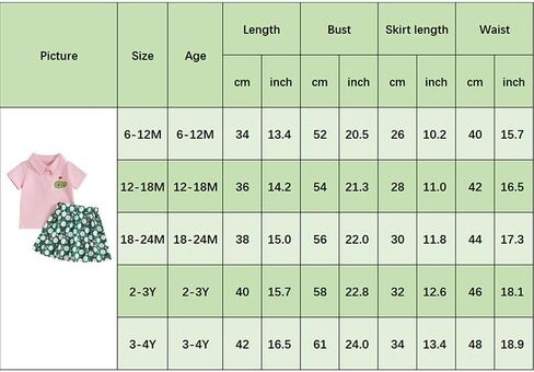 FIOMVA Toddler Baby Girl Golf Outfits,Lapel Golf Shirt+Golf Skirt Set Golf Clothes Hole in One Golf Birthday Clothing Summer in Saudi Arabia