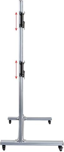 Monoprice 2x2 Video Wall Mount Bracket System Rolling Display Cart with Micro Adjustment Arms - for TVs 32in to 55in, Max Weight 100 Lbs Per Display, VESA Patterns Up to 600x400 - Commercial Series in Saudi Arabia