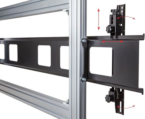 Monoprice 2x2 Video Wall Mount Bracket System Rolling Display Cart with Micro Adjustment Arms - for TVs 32in to 55in, Max Weight 100 Lbs Per Display, VESA Patterns Up to 600x400 - Commercial Series in Saudi Arabia