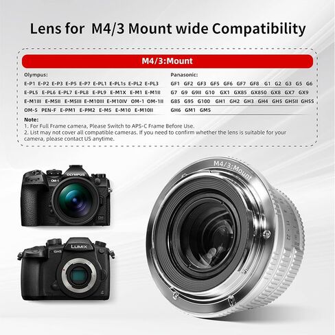 عدسة Pergear 25 مم F1.7 ذات فتحة كبيرة APS-C M4/3 متوافقة مع باناسونيك GH6، GH5، GH5II GH4، GM5، GX1، G9II Olympus OM-1 II، E-M5 III، OM-5، E-P7، E-M10 IV (الشظية) in Kuwait
