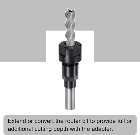 uxcell Router Collet Extension Rod Converter Adapter 8mm to 12.7mm for CNC Engraving Machine Woodworking Milling Bit in Saudi Arabia