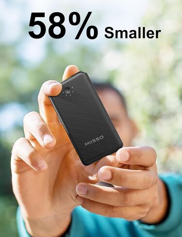 Ultra Slim 10000mAh Power Bank, Built-in Cables and AC Wall Plug, Black in Saudi Arabia
