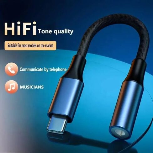 محول سماعة رأس USB C إلى 3.5 ملم - Apple iPhone 15 وiPad مع منفذ USB من النوع C، محول مقبس صوت Aux لسماعات الأذن Android Dongle لهاتف iPhone 15Pro Max وGalaxy وGoogle Pixel in Kuwait