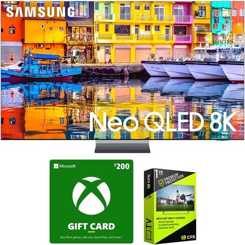 تلفزيون سامسونج الذكي QN65QN900D مقاس 65 بوصة Neo QLED 8K (موديل 2024) مع حزمة قيمة Microsoft وحزمة حماية محسنة CPS لمدة عام واحد in Saudi Arabia