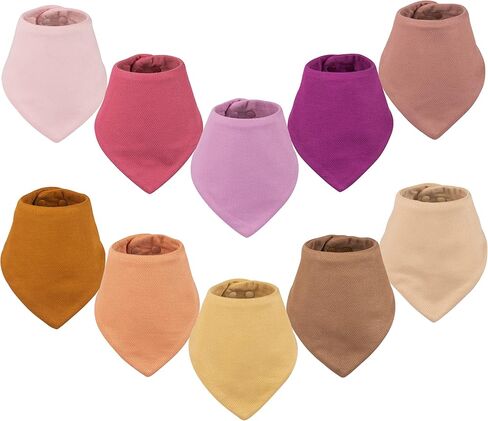 مجموعة من 3 صدريات سهلة مقاومة للفوضى من تايني توينكل، وصدريات أطفال باندانا مكونة من 10 قطع in Kuwait