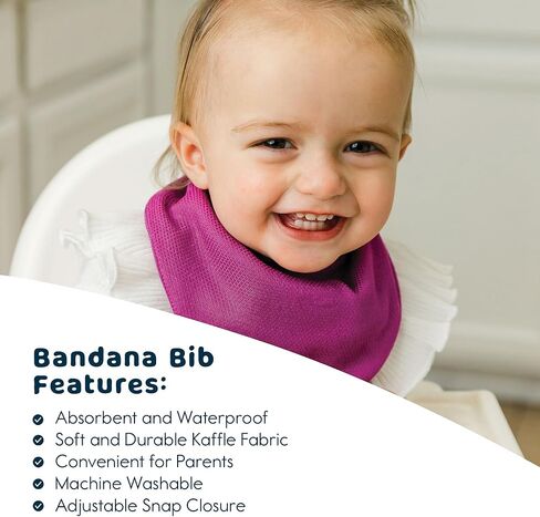 مجموعة من 3 صدريات سهلة مقاومة للفوضى من تايني توينكل، وصدريات أطفال باندانا مكونة من 10 قطع in Kuwait