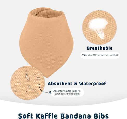 مجموعة من 3 صدريات سهلة مقاومة للفوضى من تايني توينكل، وصدريات أطفال باندانا مكونة من 10 قطع in Kuwait