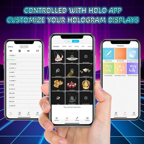 3D Hologram Fan With Android Integrated-19 Inch Holographic 3D Display Advertising Projector with APP Programmable, 1000+ 3D Video Library for Business Store Signs,Bar,Party,Halloween (17-inch) in Saudi Arabia