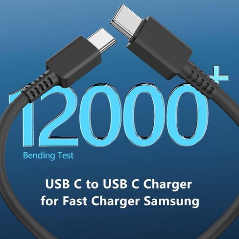 3Pack 45W USB C Charger for Samsung Galaxy S24 Ultra, Super Quite Fast Charging Type C Block with 6FT C to C Cord for Samsung Galaxy Tab S9/S8 S23 Ultra/S22 Ultra/S23/S22+/S22/S21/Note 10 Plus/20,S8+ in Saudi Arabia