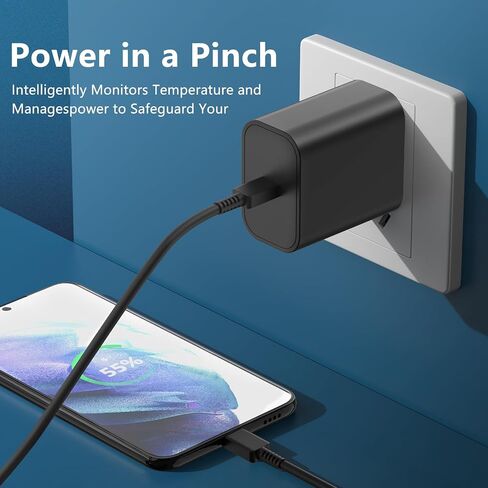 3Pack 45W USB C Charger for Samsung Galaxy S24 Ultra, Super Quite Fast Charging Type C Block with 6FT C to C Cord for Samsung Galaxy Tab S9/S8 S23 Ultra/S22 Ultra/S23/S22+/S22/S21/Note 10 Plus/20,S8+ in Saudi Arabia