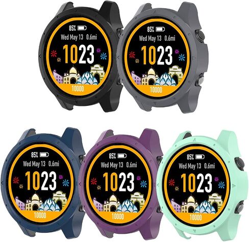 متوافق مع حافظة ساعة الجري Garmin Forerunner 935,945، واقيات الإطار مصممة لأغطية FR 935 / FR 945 ممتص الصدمات مطلي بالكمبيوتر (10 ألوان في العبوة) in Saudi Arabia