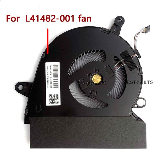 BestParts استبدال مروحة تبريد وحدة المعالجة المركزية + وحدة معالجة الرسومات الجديدة لسلسلة أجهزة الكمبيوتر القابلة للتحويل HP Spectre 15-df X360، 15-df00xx 15-df10xx، 15T-DF، P/N: L41482-001 L41483-001 in Kuwait