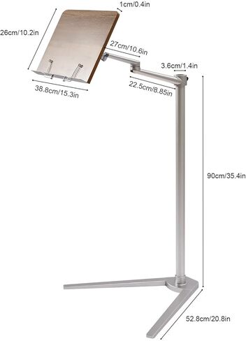 حامل كتب للقراءة، حامل/حامل أرضي للكمبيوتر المحمول والكمبيوتر اللوحي والهاتف، متوافق مع أجهزة MacBook وiPad Notebook in Kuwait