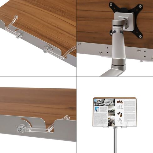 حامل كتب للقراءة، حامل/حامل أرضي للكمبيوتر المحمول والكمبيوتر اللوحي والهاتف، متوافق مع أجهزة MacBook وiPad Notebook in Kuwait