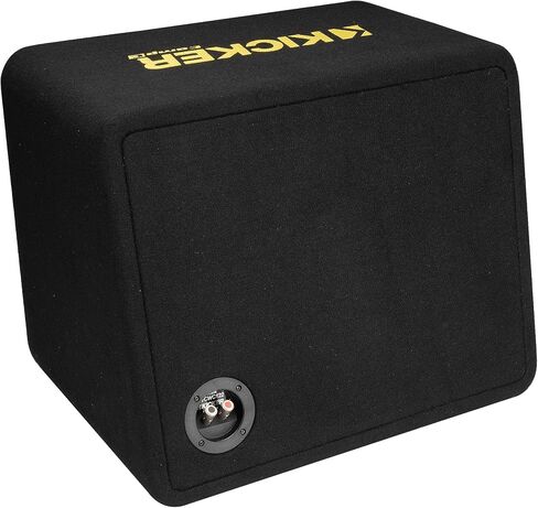 KICKER CompC Vented Enclosure with 12"(30cm) Subwoofer, 50VCWC122, Trunk Style Wedge, 2-ohm, 600 Watts Peak, 150-300 Watts RMS, Forced-Air Cooling, Increased Excursion, Car,Truck, SUV in Saudi Arabia