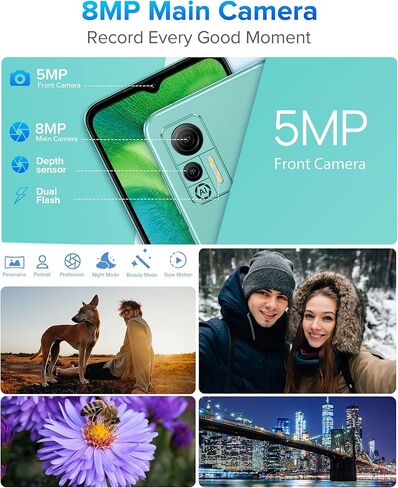 هواتف خلوية Ulefone غير مقفلة، Note 14 Android 12 هواتف ذكية غير مقفلة، بطارية ضخمة 4500 مللي أمبير في الساعة، 7 جيجابايت + 16 جيجابايت، شاشة 6.52 بوصة، خفيفة الوزن نحيفة للغاية، كاميرا AI مزدوجة، نظام تحديد المواقع OTG، إصدار الولايات المتحدة - أسود in Saudi Arabia