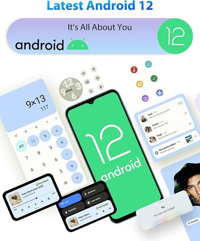 هواتف خلوية Ulefone غير مقفلة، Note 14 Android 12 هواتف ذكية غير مقفلة، بطارية ضخمة 4500 مللي أمبير في الساعة، 7 جيجابايت + 16 جيجابايت، شاشة 6.52 بوصة، خفيفة الوزن نحيفة للغاية، كاميرا AI مزدوجة، نظام تحديد المواقع OTG، إصدار الولايات المتحدة - أسود in Saudi Arabia