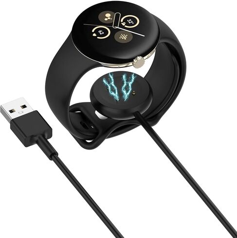 قطعتان لشاحن بديل لساعة Pixel 2 متوافقة مع قاعدة شحن كابل شحن USB Google Pixel Watch 2/Ace LTE، 4 دبابيس 3.3 قدم (ليست لساعة Pixel 1) in Saudi Arabia